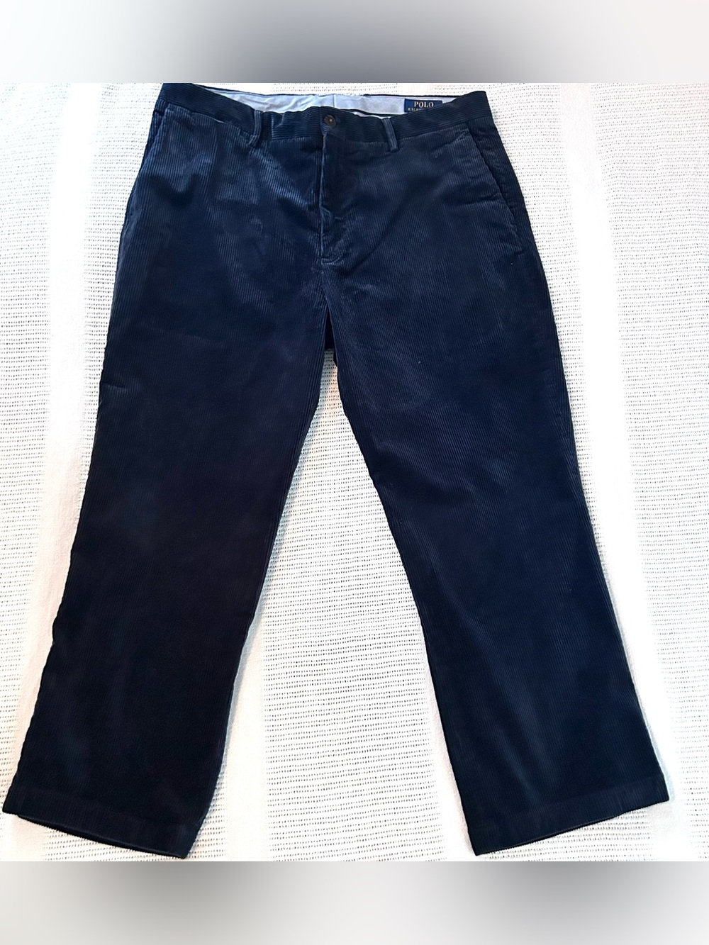 Polo Ralph Lauren Navy Blue Corduroy Classic Stretch Pants Men’s 36X25”
